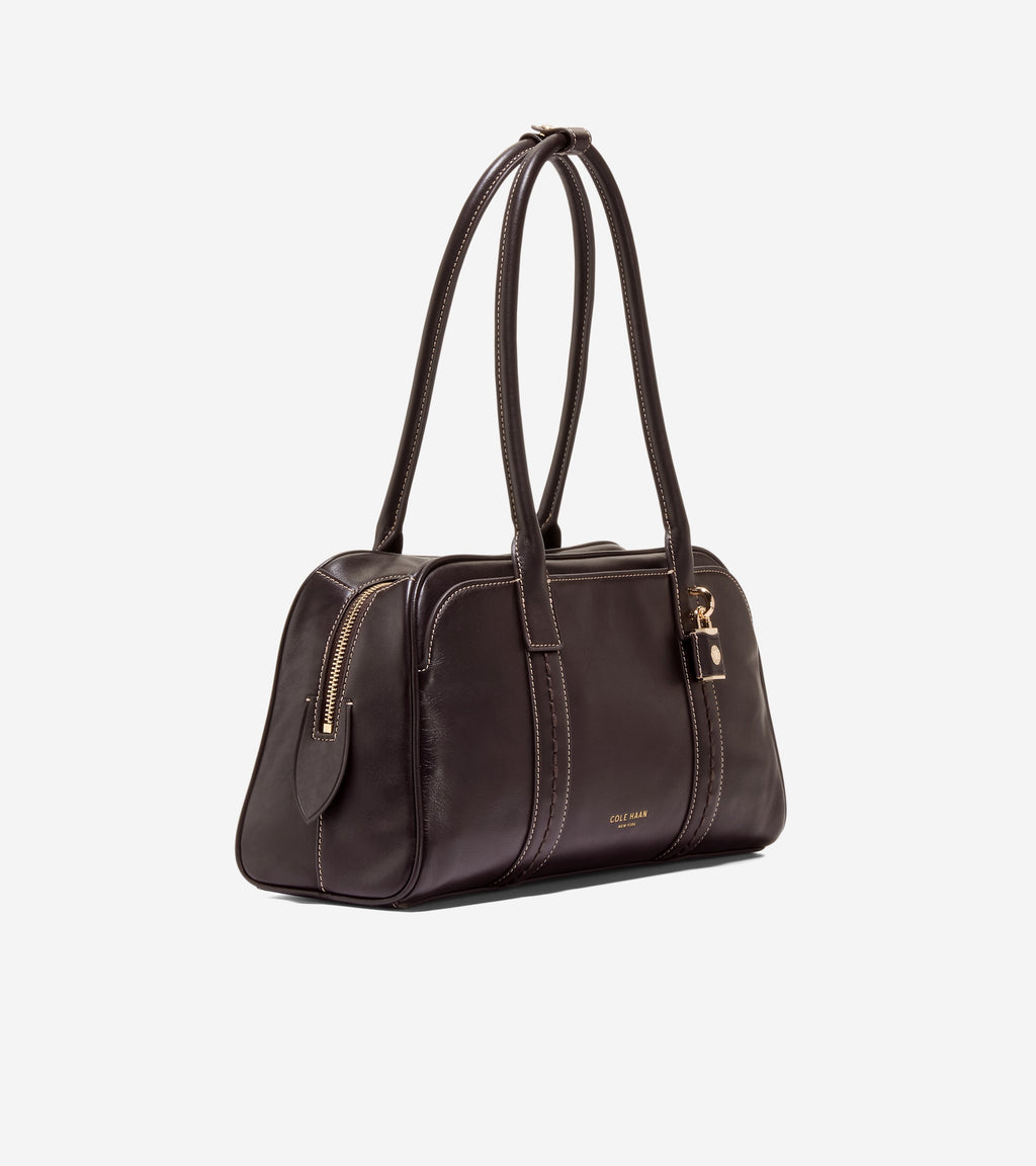 Women's Lockheart Medium Satchel-Dark Chocolate