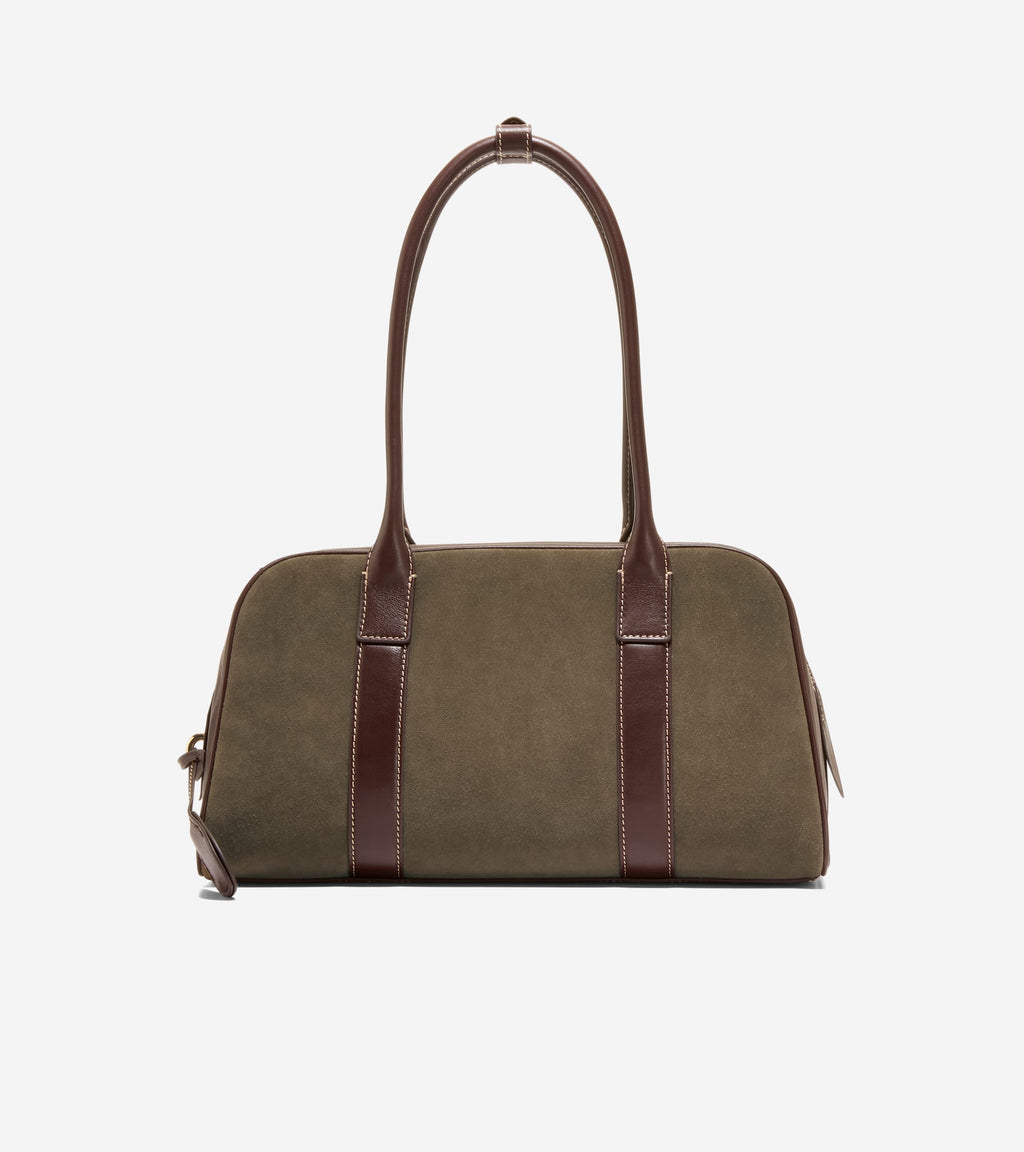 Women's Lockheart Medium Satchel-Deep Olive-Madeira Brown