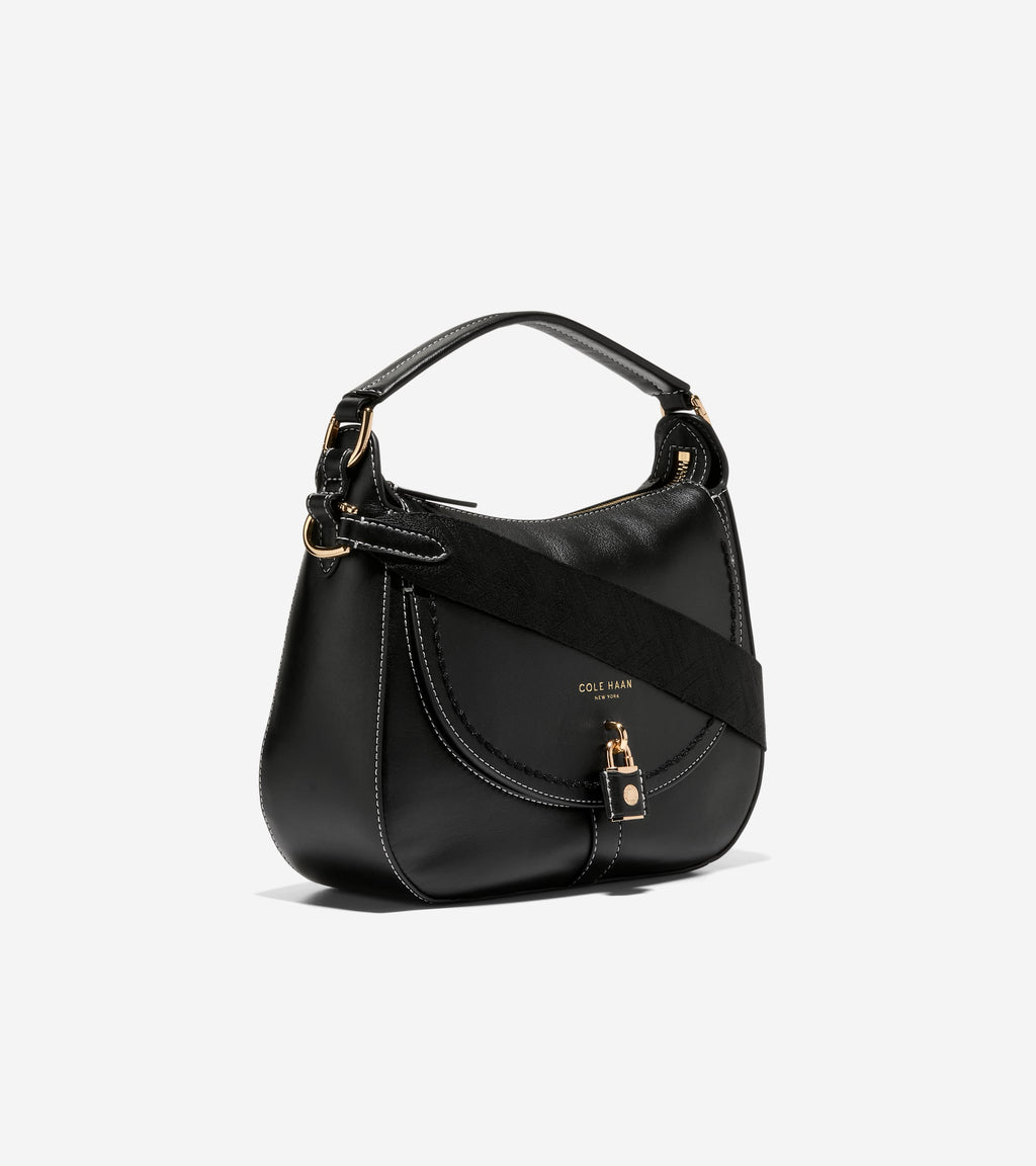 Women's Lockheart Messenger Bag-Black