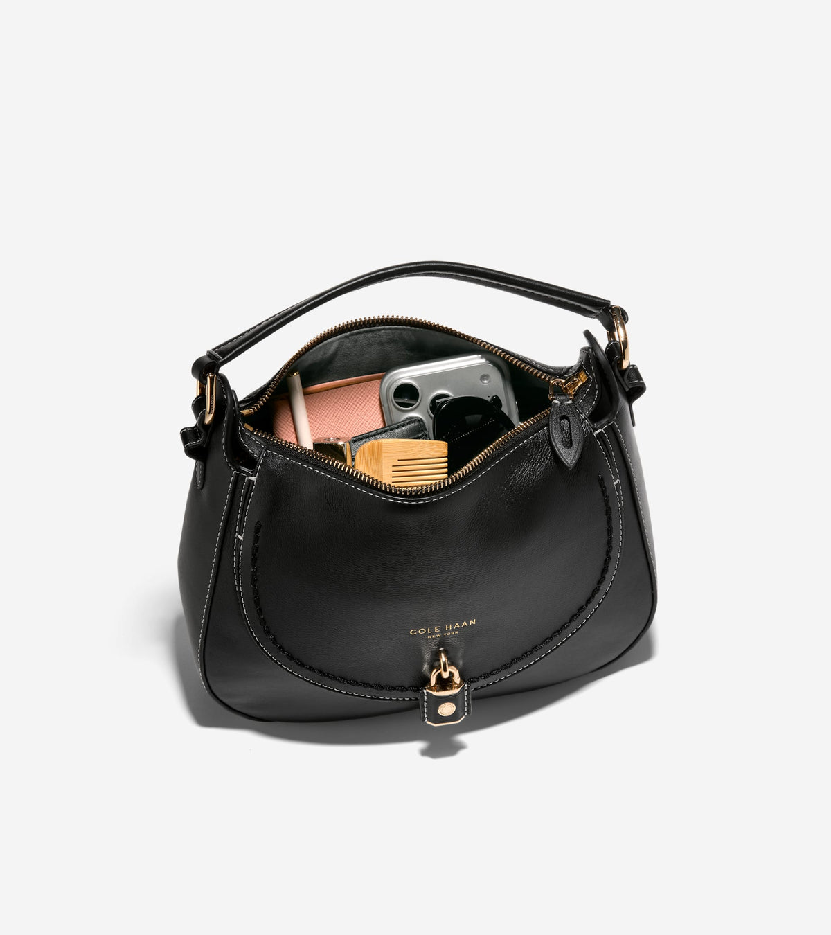 Women's Lockheart Messenger Bag-Black