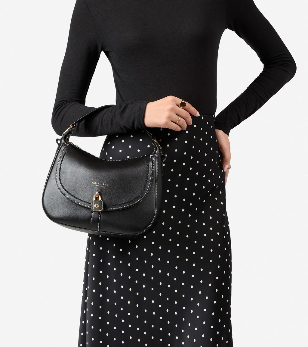 Women's Lockheart Messenger Bag-Black