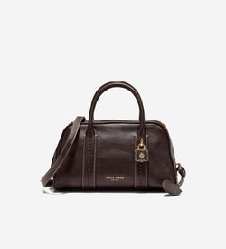 Women's Lockheart Small Satchel-Dark Chocolate