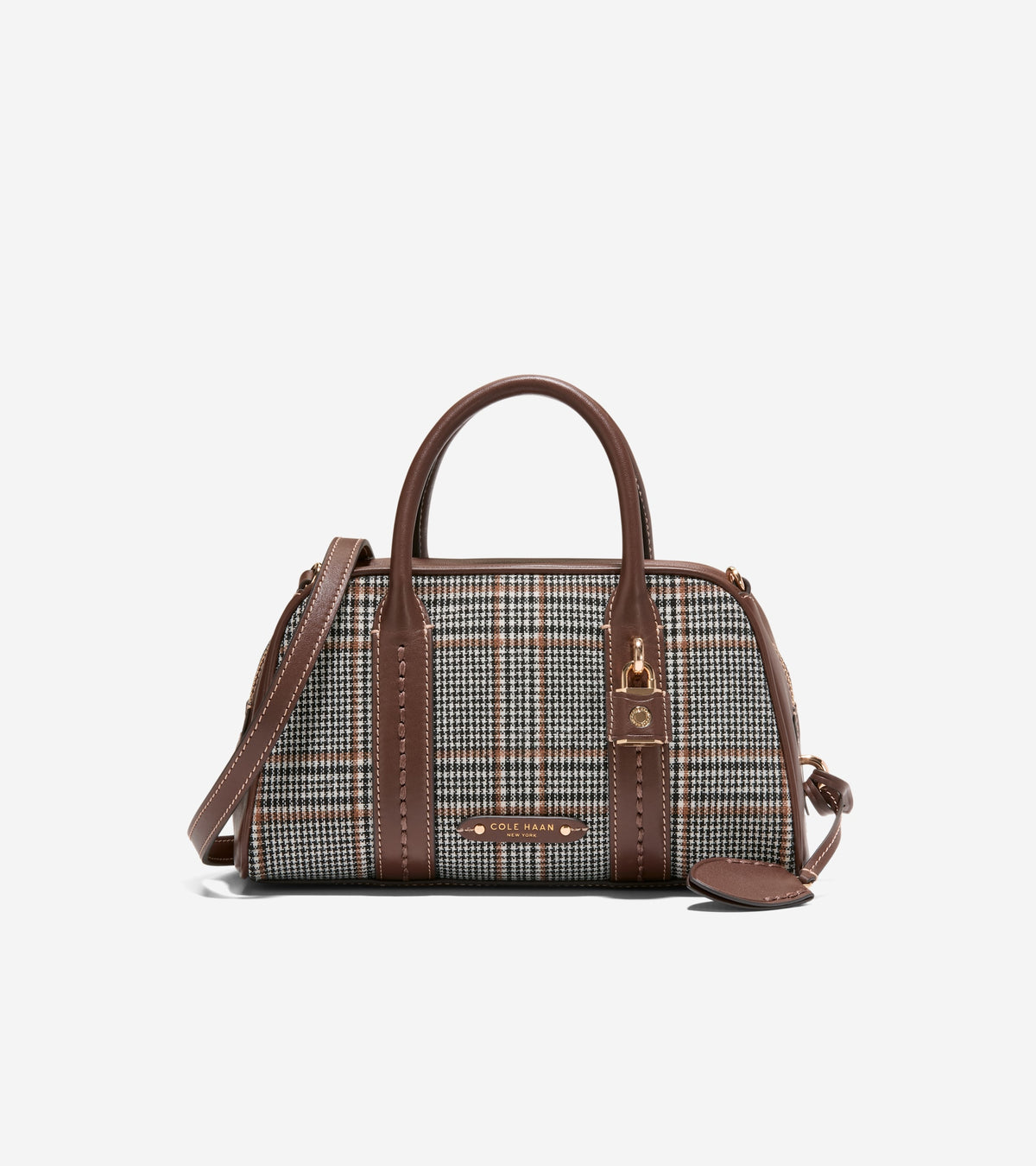 Women's Lockheart Small Satchel-Plaid Print-Hickory