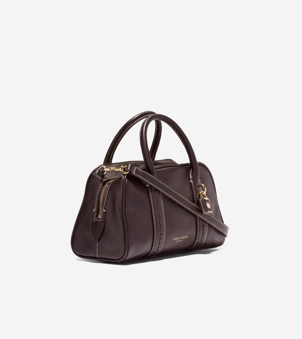Women's Lockheart Small Satchel-Dark Chocolate