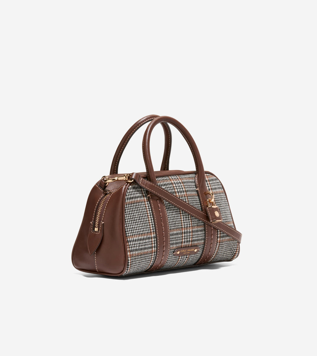 Women's Lockheart Small Satchel-Plaid Print-Hickory