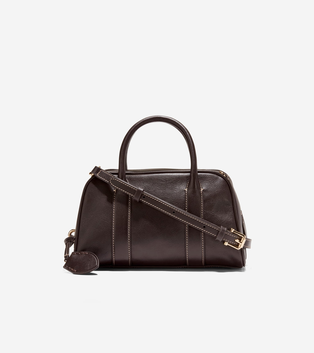 Women's Lockheart Small Satchel-Dark Chocolate