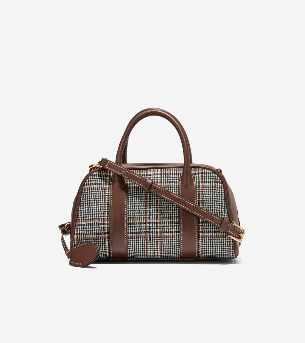 Women's Lockheart Small Satchel-Plaid Print-Hickory