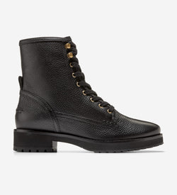 Cole Haan Black Leather Boots Tactical Style WOMEN main image 4