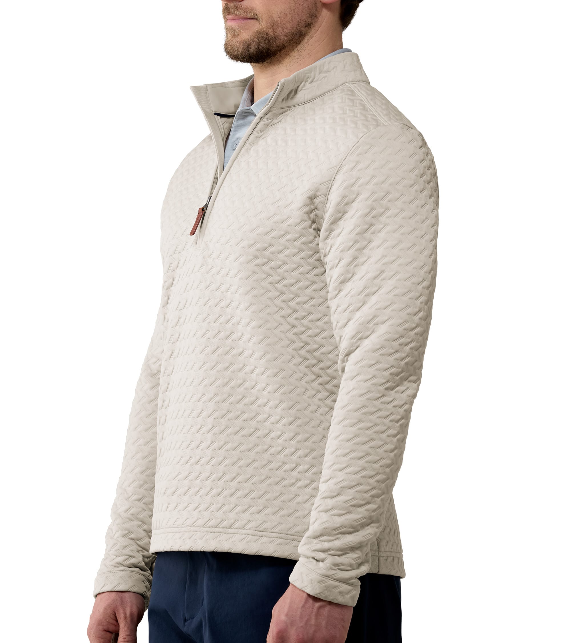 Men's Last Stitch Quarter Zip in Grey | Cole Haan