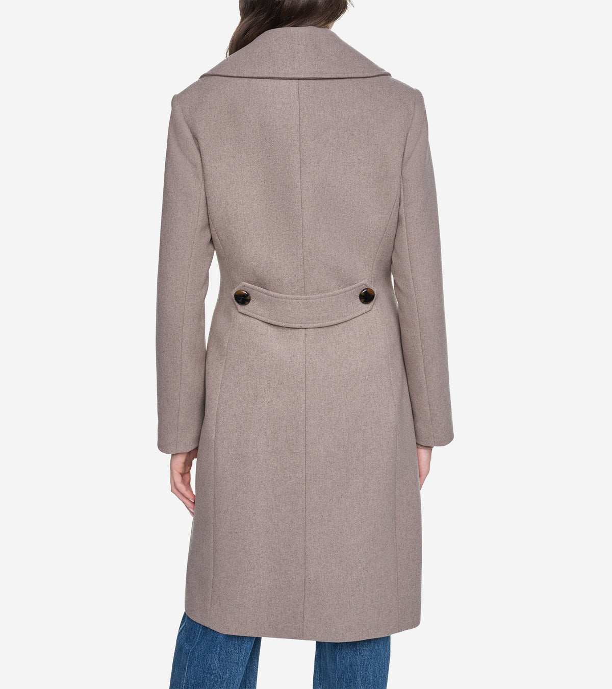 Women's Large Collar Wool Coat-Twig