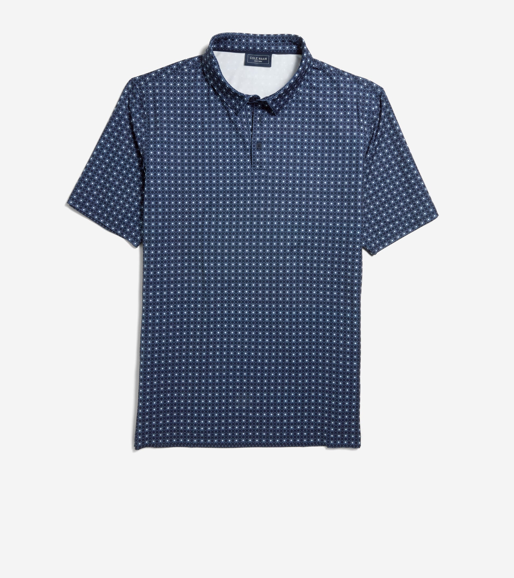 Men's All-Day Floral Polo Shirt-Navy Blazer
