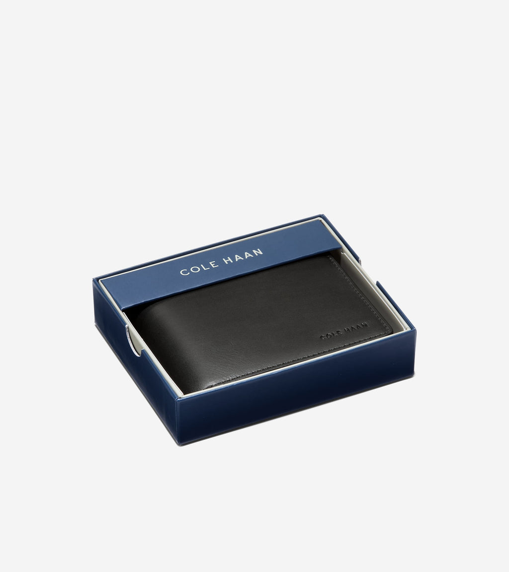 Men's Leather Slimfold Wallet-Black