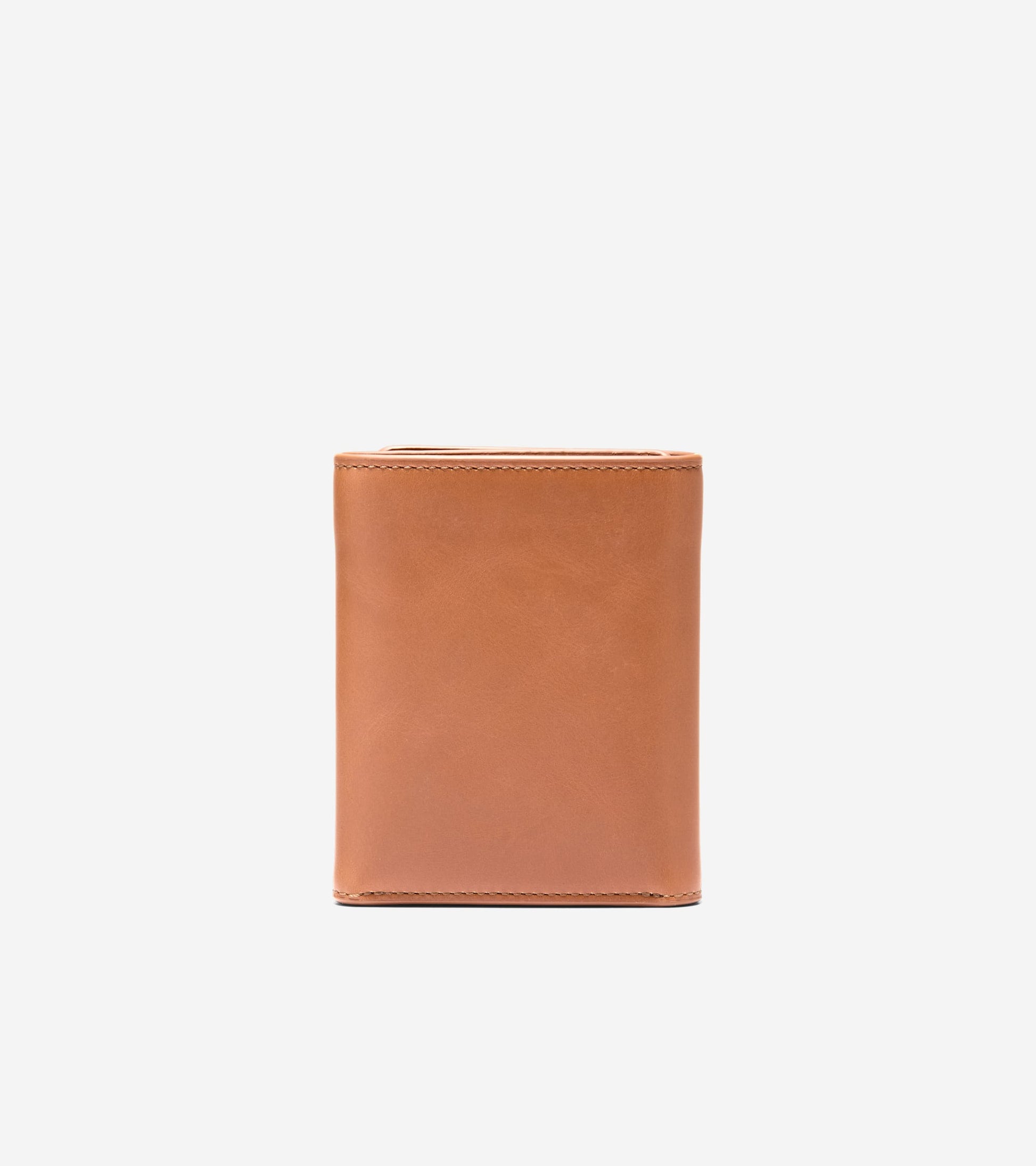Men's Leather Trifold Wallet-Tan