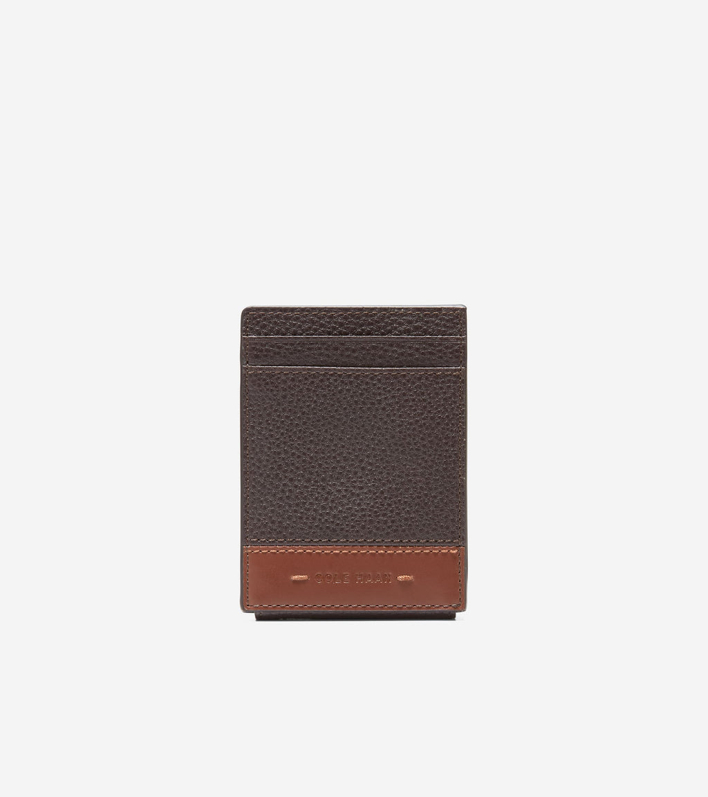 Men's Triboro Card Case-Brown-Tan