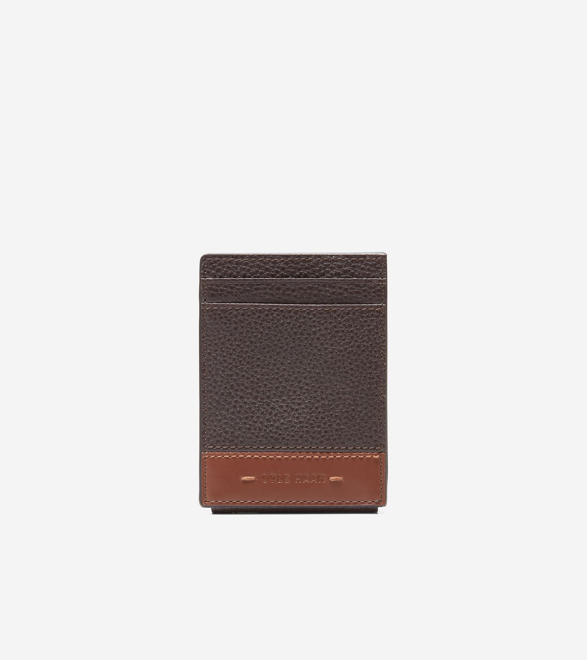 Men's Triboro Card Case-Brown-Tan