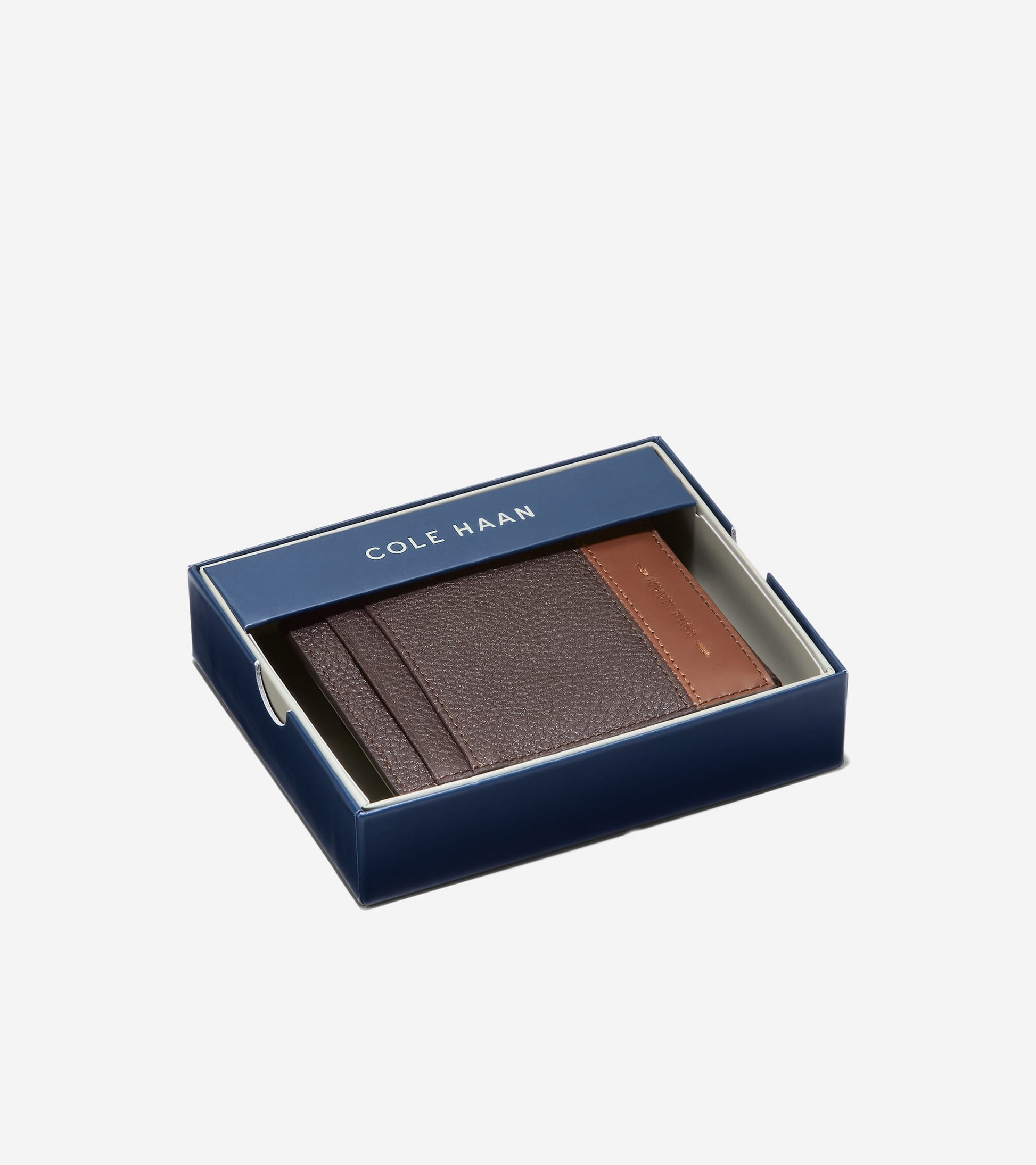 Men's Triboro Card Case-Brown-Tan