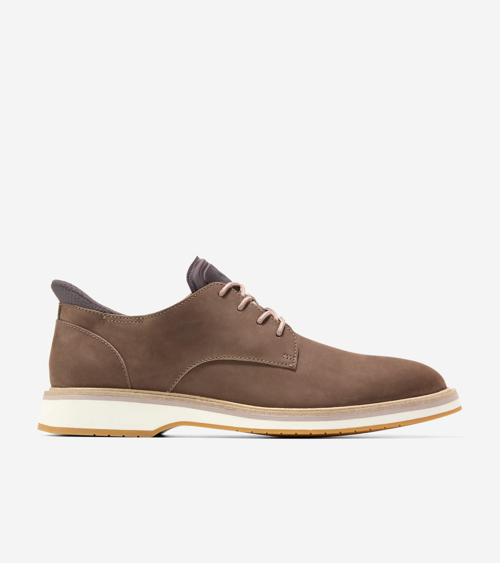 Men's Mansfield Grand Plain Toe Quick-On Oxfords-Irish Coffee-Silver Birch