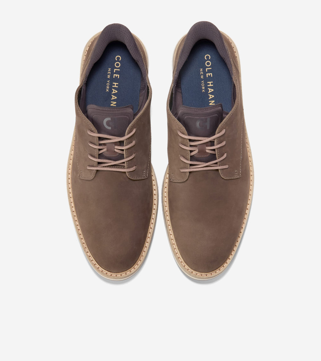Men's Mansfield Grand Plain Toe Quick-On Oxfords-Irish Coffee-Silver Birch