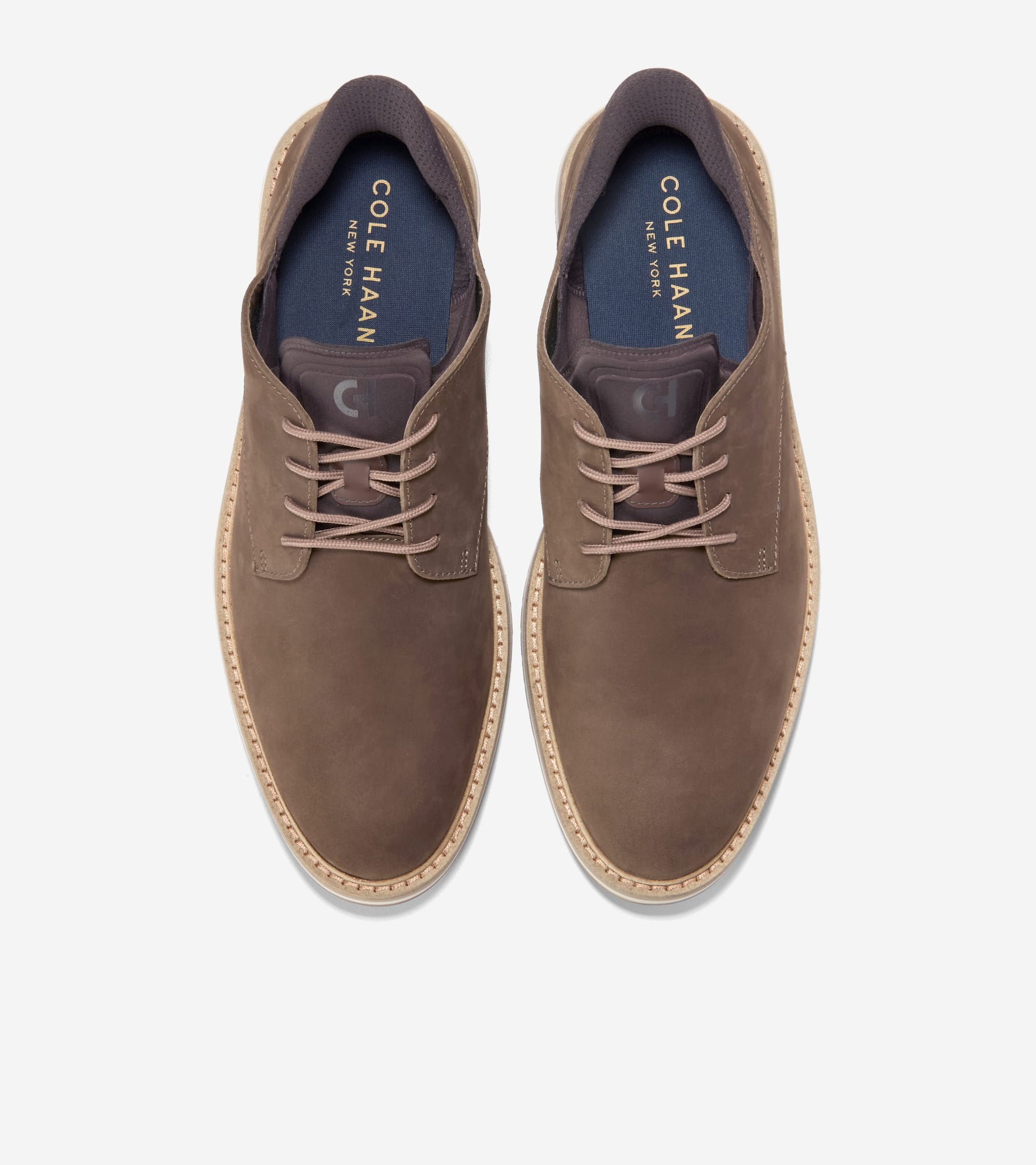 Men's Mansfield Grand Plain Toe Quick-On Oxfords-Irish Coffee-Silver Birch