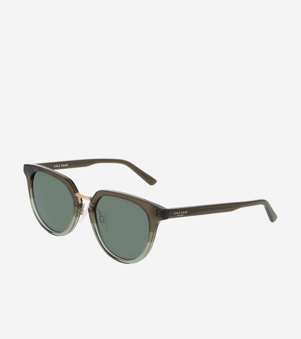 Men's Modern Elevated Round-Olive Gradient