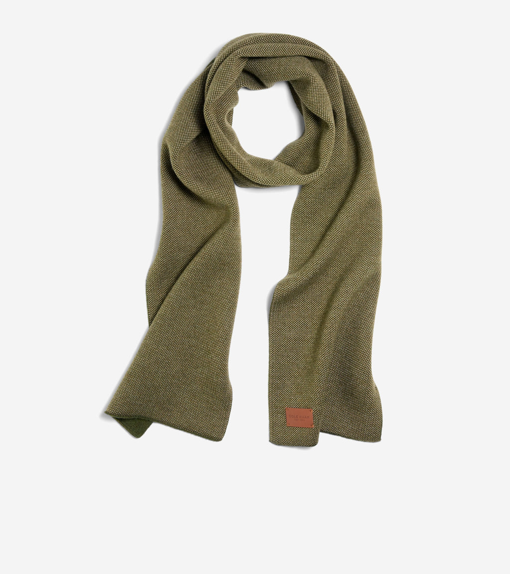 Men's Birdseye Scarf-Olive Night