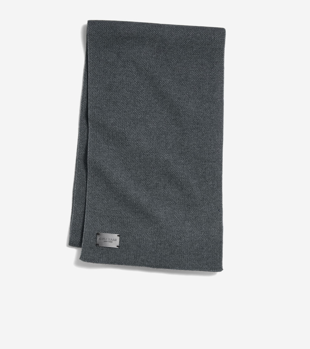 Men's Birdseye Scarf-Caviar