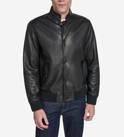 Men's Bomber Jacket-Black