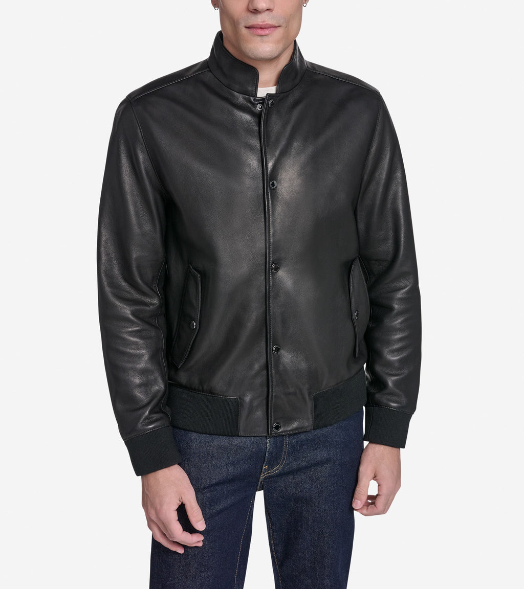 Men's Bomber Jacket-Black