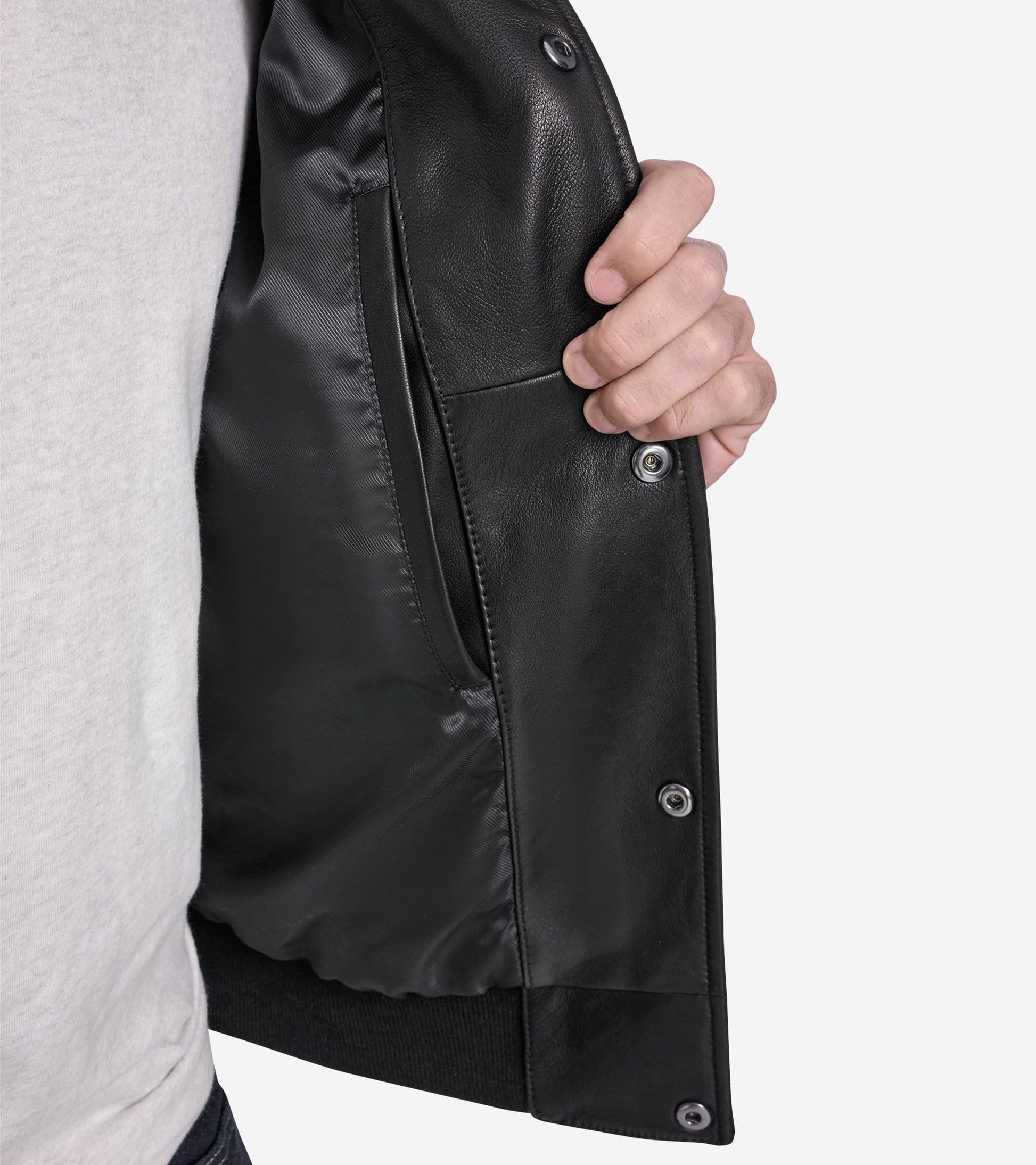 Men's Bomber Jacket-Black