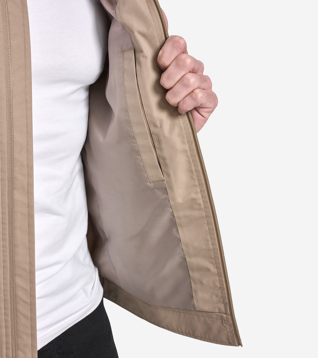 Men's Cotton Trucker Jacket-Khaki
