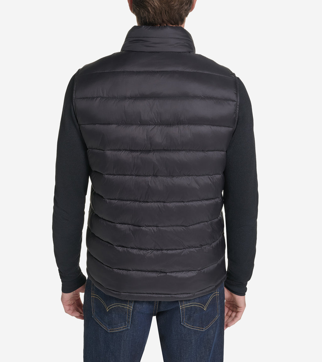 Men's Nylon Puffer Vest-Black