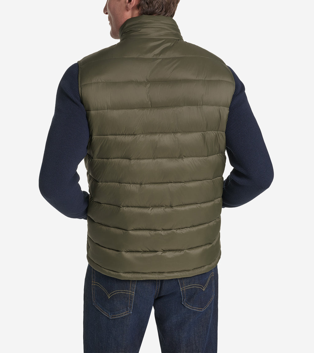 Men's Nylon Puffer Vest-Army Green