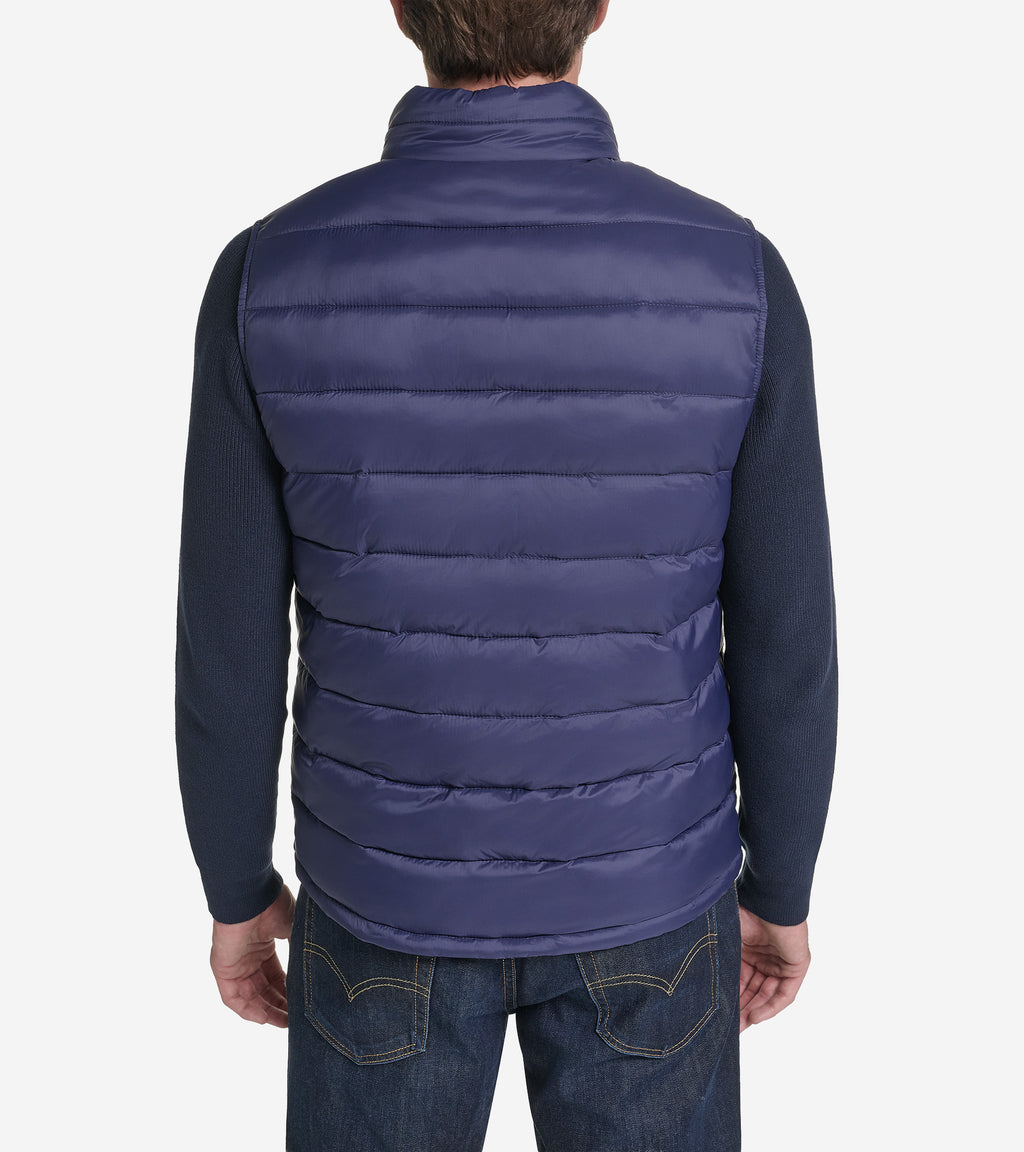 Men's Nylon Puffer Vest-Navy