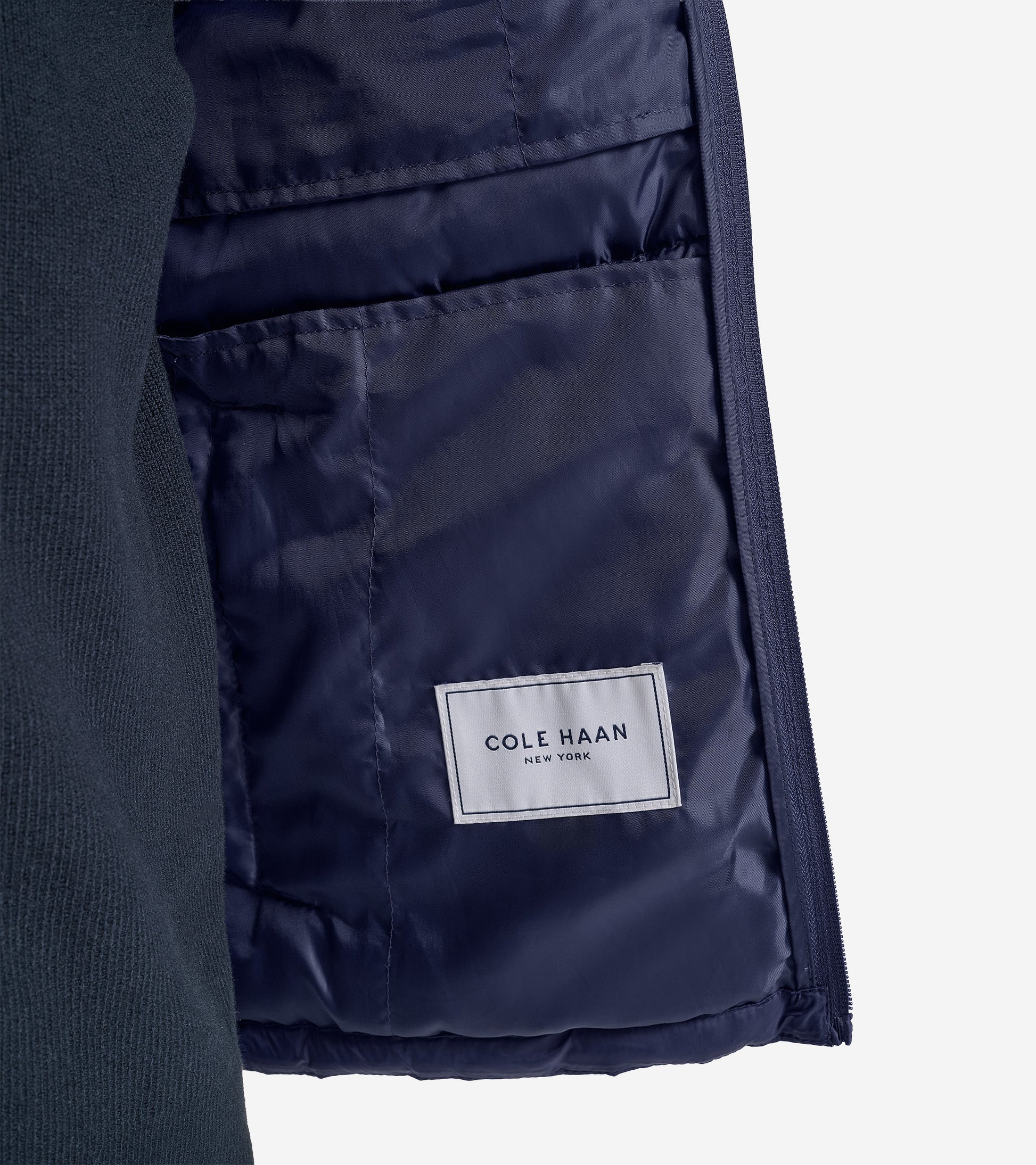 Men's Nylon Puffer Vest-Navy