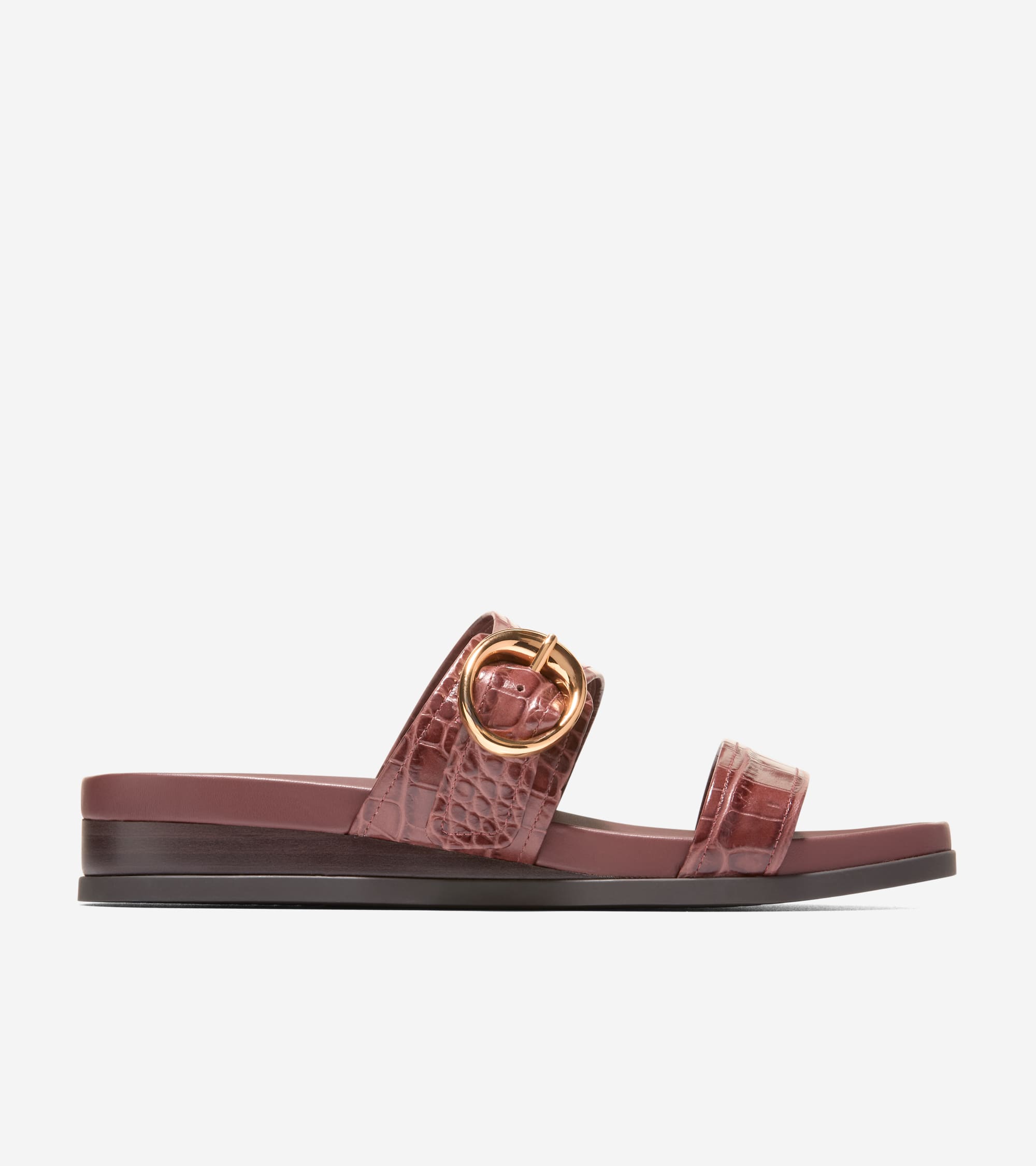 BIG HAND 2012 No.4433 コーラル　バングル Women's Oaklynn Double Band Footbed Sandals in Brown | Cole Haan