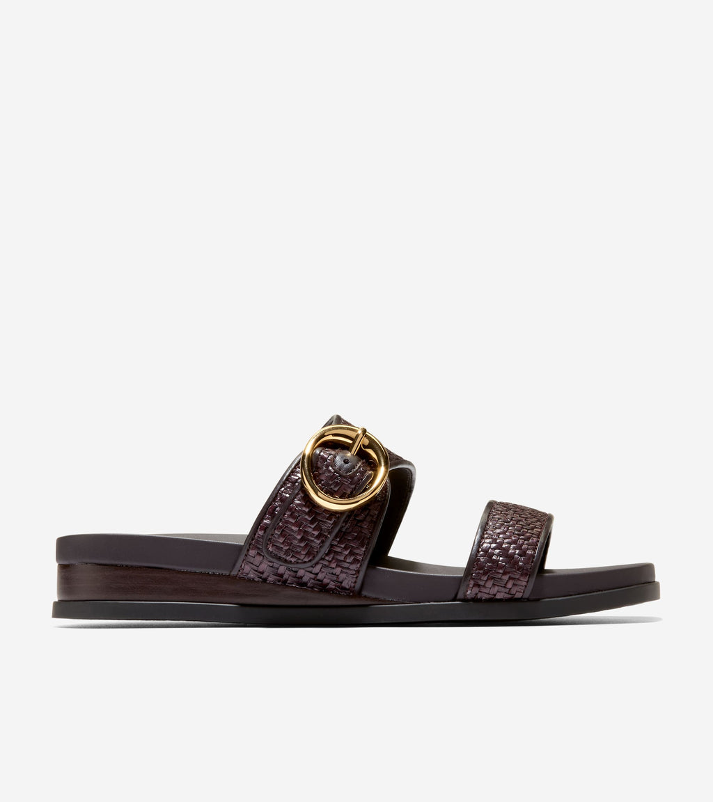 Women's Oaklynn Double Band Footbed Sandals-Dark Latte-Dark Natural