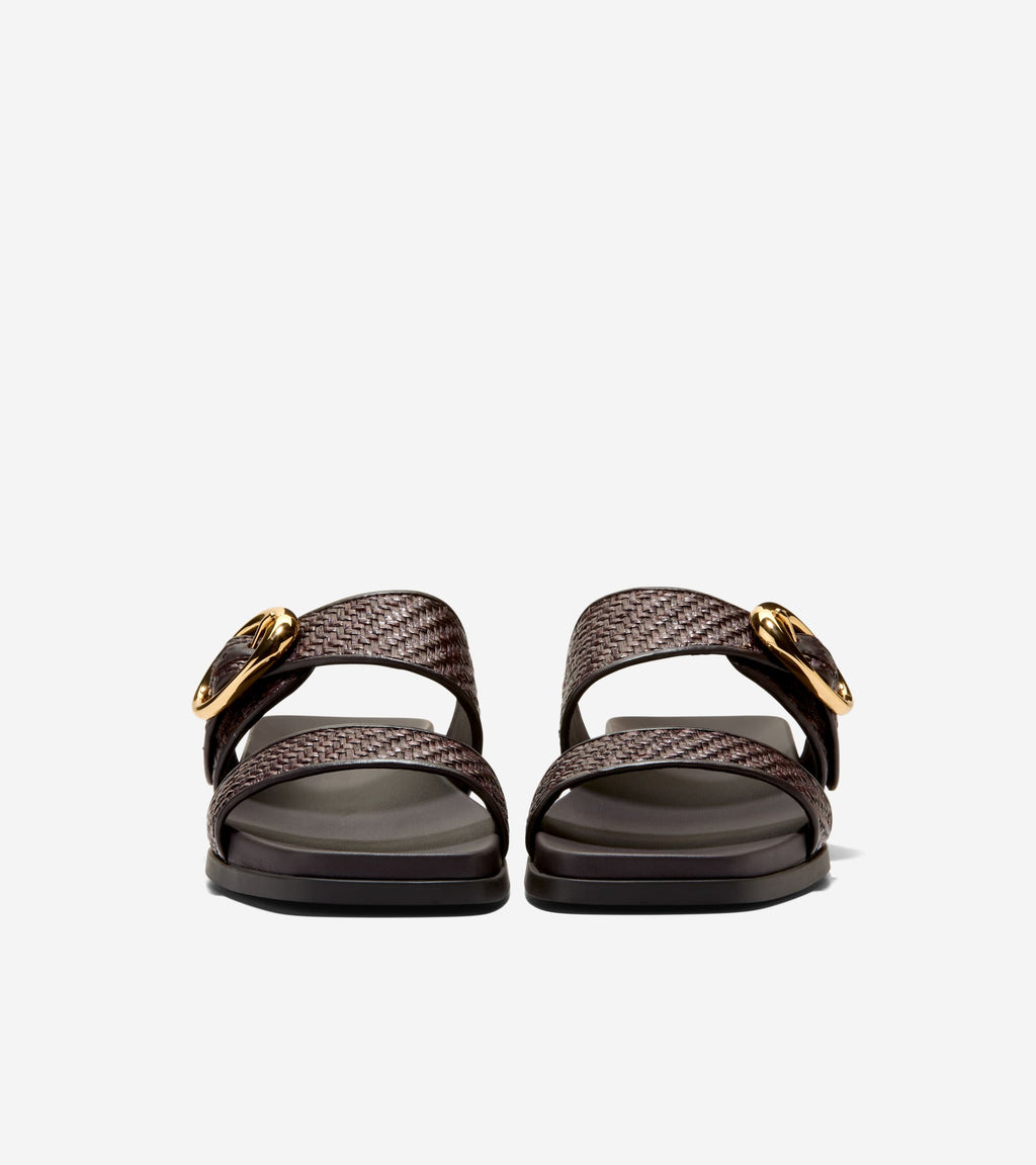 Women's Oaklynn Double Band Footbed Sandals-Dark Latte-Dark Natural