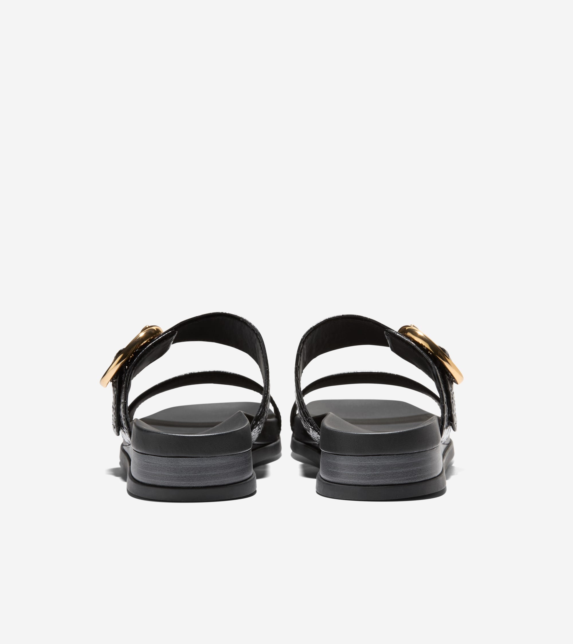 Women's Oaklynn Double Band Footbed Sandals in Black | Cole Haan