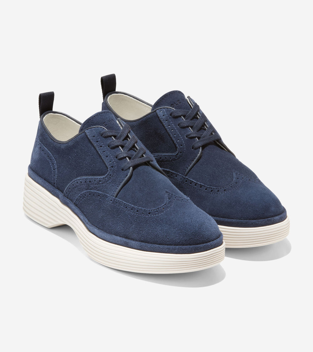 Women's ØriginalGrand City Platform Wingtip Oxfords-Midnight Moon​