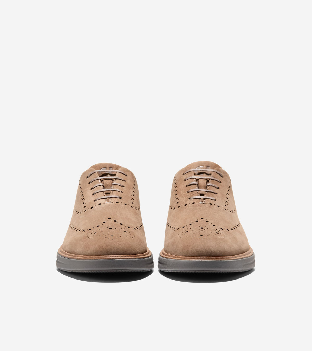 Cole Haan Grand Evolution $160 Men\'s Wingtip Knit Oxfords Shoes Size 11 Beige Cole Haan Grand Evolution Wingtip Suede Oxfords Ironstone  main image 2