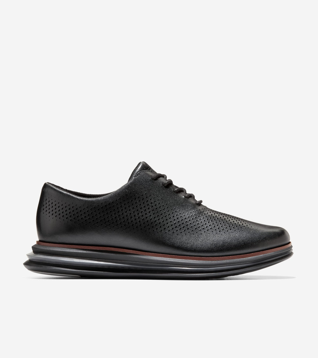 Men's ØriginalGrand Energy One Laser Oxfords-Black-Ultimate Gray