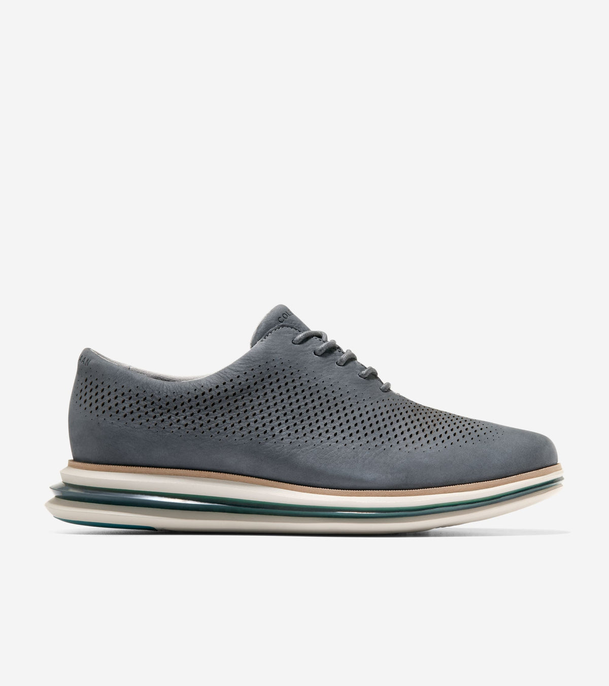 Men's ØriginalGrand Energy One Laser Oxfords-Gray Pinstripe-Mediterreanea