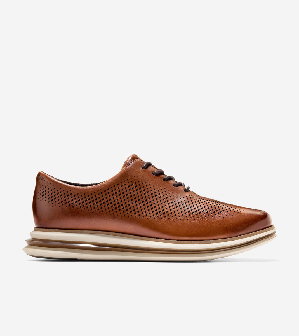 Men's ØriginalGrand Energy One Laser Oxfords-British Tan-Irish Coffee-Ivory