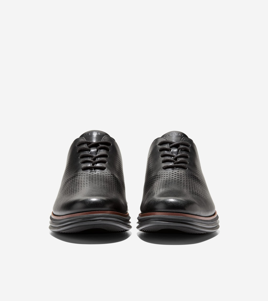 Men's ØriginalGrand Energy One Laser Oxfords-Black-Ultimate Gray