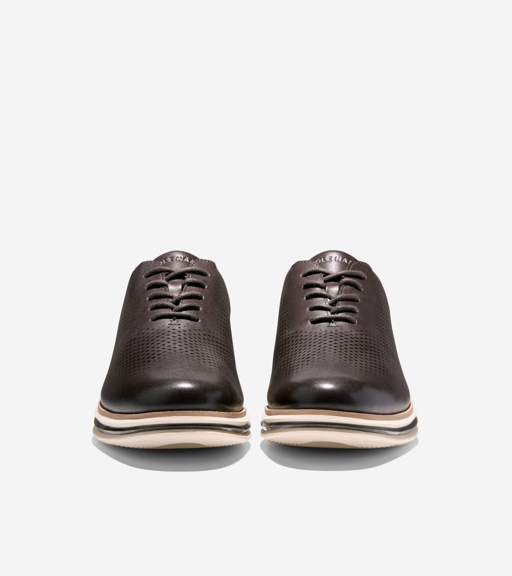 Men's ØriginalGrand Energy One Laser Oxfords-Dark Chocolate-Truffle-Ivory