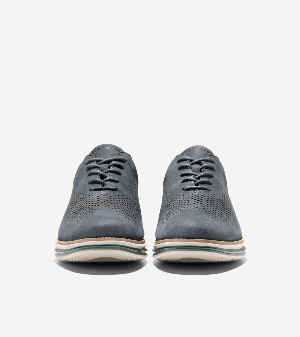 Men's ØriginalGrand Energy One Laser Oxfords-Gray Pinstripe-Mediterreanea