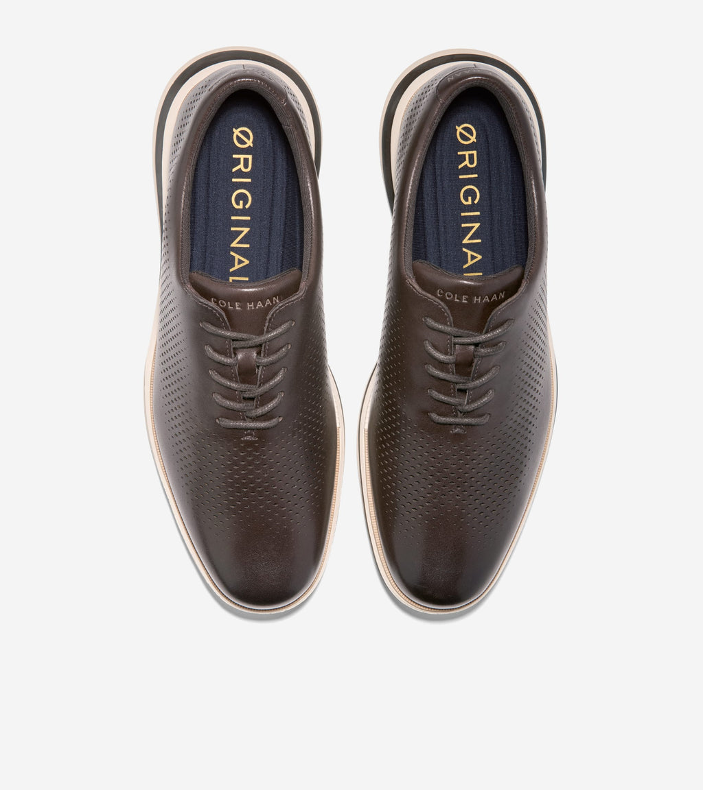 Men's ØriginalGrand Energy One Laser Oxfords-Dark Chocolate-Truffle-Ivory