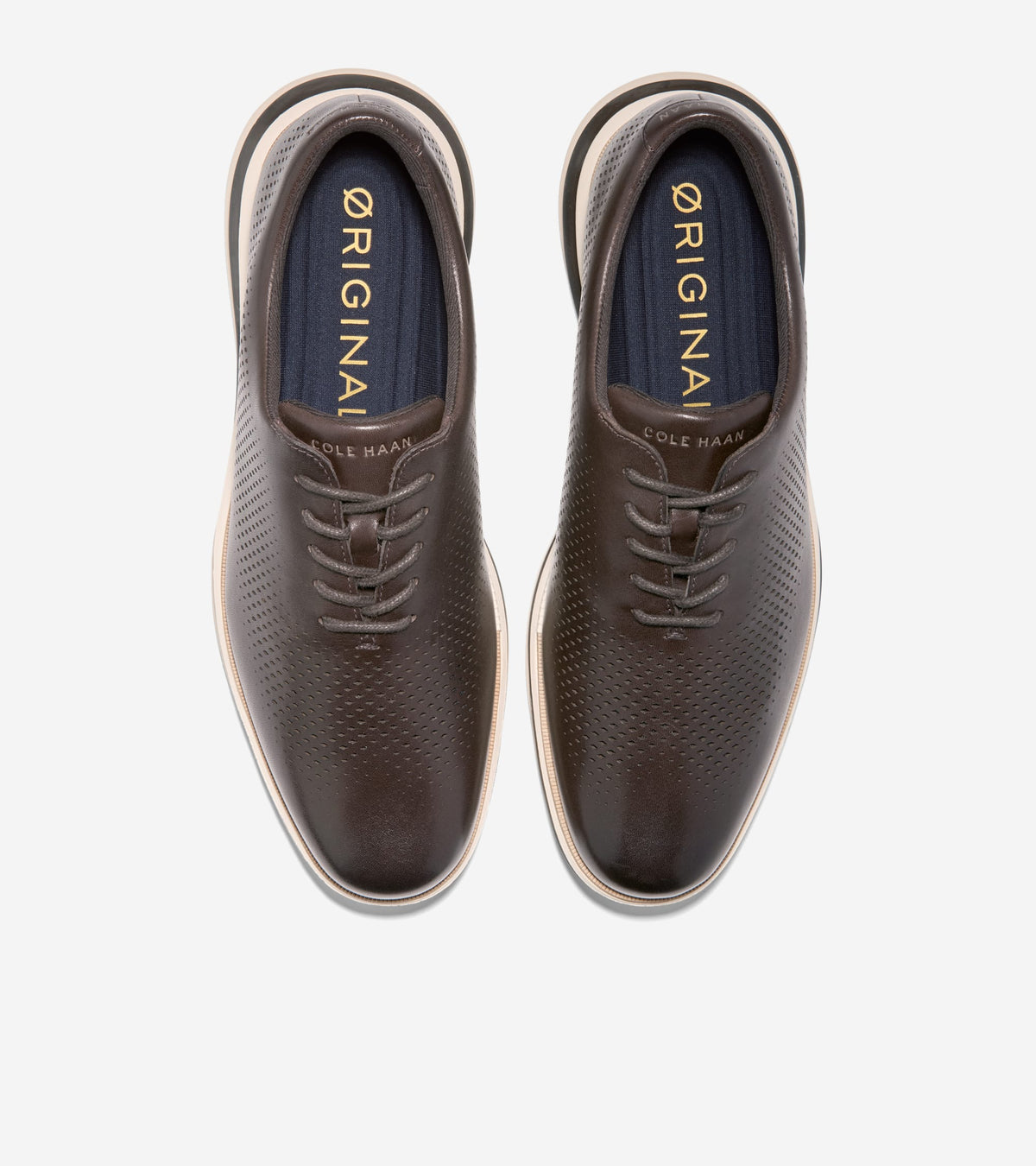 Men's ØriginalGrand Energy One Laser Oxfords-Dark Chocolate-Truffle-Ivory