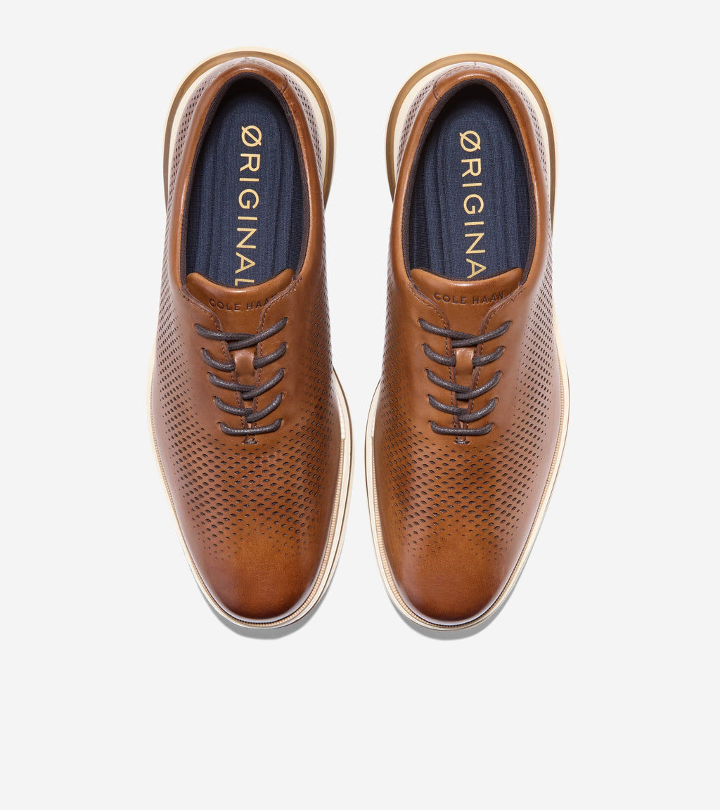 Men's ØriginalGrand Energy One Laser Oxfords-British Tan-Irish Coffee-Ivory