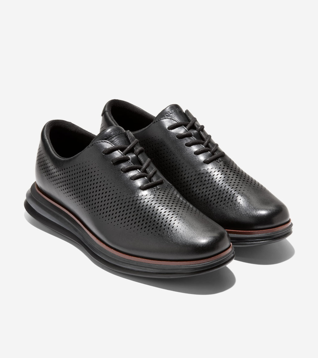 Men's ØriginalGrand Energy One Laser Oxfords-Black-Ultimate Gray